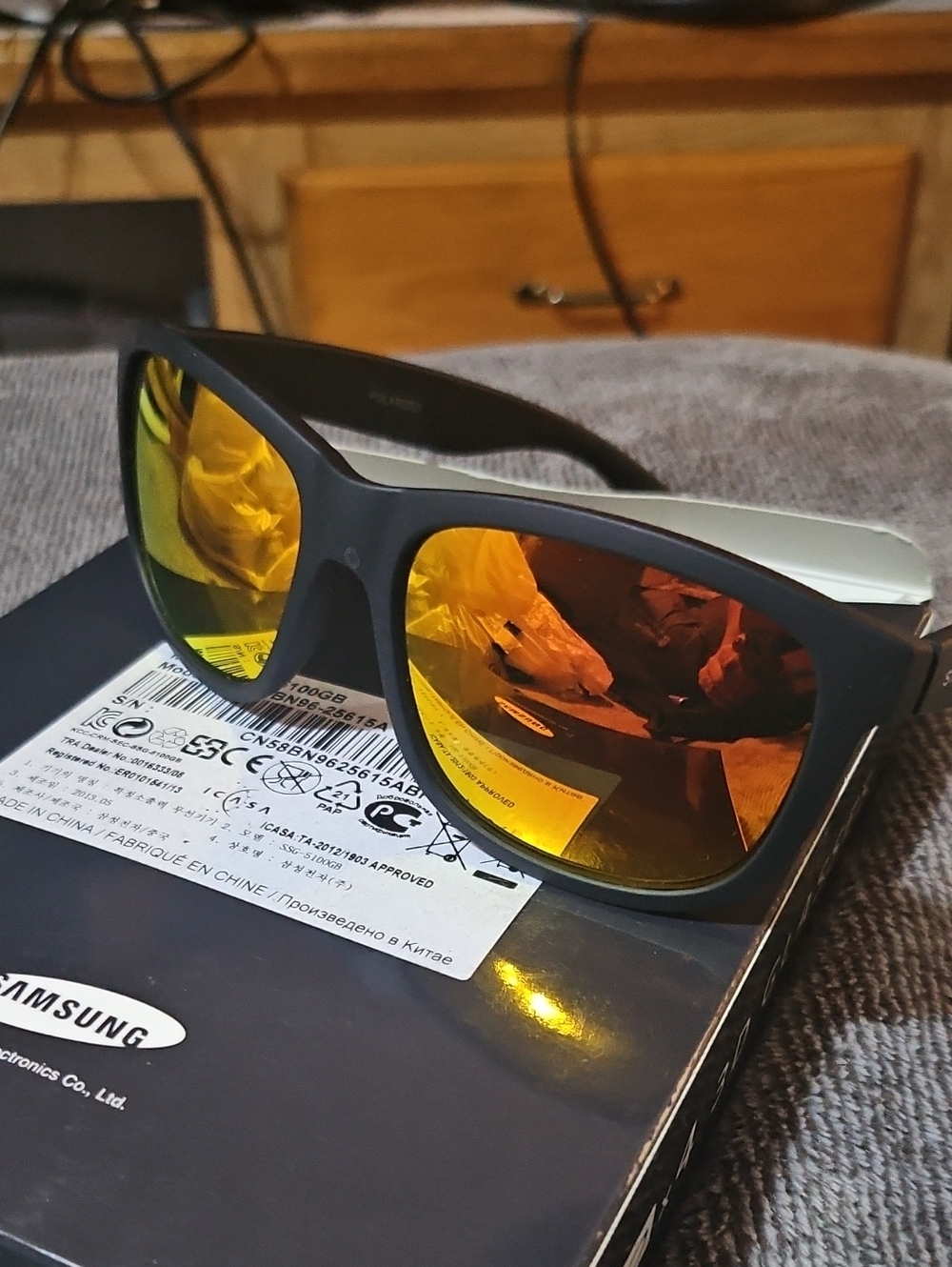 Shady Rays Mens Matte Black Sunglasses with Polarized Amber Mirrored Lenses